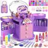 PERRYHOME Kids Makeup Set for Girls 63 Pcs Washable Non-Toxic Real Cosmetic Toddler Makeup Kit, Unicorn Princess Makeup Birthday Gift, 2026 New CPF Sustainable Materials Girl Gifts for 3-12 view 1