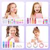 PERRYHOME Kids Makeup Set for Girls 63 Pcs Washable Non-Toxic Real Cosmetic Toddler Makeup Kit, Unicorn Princess Makeup Birthday Gift, 2026 New CPF Sustainable Materials Girl Gifts for 3-12 view 4