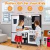 HOMGX Multi-Function Children's Kitchen Toy Set, Wooden Chef Pretend Toy Set w/Microwave, Stove, Sink, Faucet, Storage Cabinet & Shelf,Children's Play Kitchen for Boys & Girls Over 3 Years Old view 2