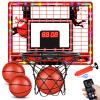 Basketball Hoop Indoor for Kids-Over The Door Mini Basketball Hoop with LED Light, Scoreboard, Remote Control and 3 Modes & Balls-Boys Girls Toys for Ages 3 4 5 6 7 8 9 10 + Years Old Birthday Gifts view 1