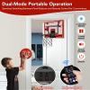 Basketball Hoop Indoor for Kids-Over The Door Mini Basketball Hoop with LED Light, Scoreboard, Remote Control and 3 Modes & Balls-Boys Girls Toys for Ages 3 4 5 6 7 8 9 10 + Years Old Birthday Gifts view 4