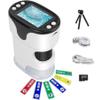 1000X Handheld Digital Microscope for Kids 2'' HD Screen 4K Rechargeable Mini Pocket Microscope with Slide Kit, Microscope Stand, 32G SD Card for Education Gift Age 4-6 8-12 Children view 1