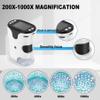 1000X Handheld Digital Microscope for Kids 2'' HD Screen 4K Rechargeable Mini Pocket Microscope with Slide Kit, Microscope Stand, 32G SD Card for Education Gift Age 4-6 8-12 Children view 2
