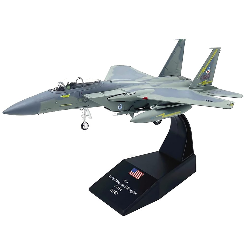 CHICHIYANG American F-15A Eagle Supersonic Fighter Airplane Model 1:100 Simulation Aircraft Model Collection Alloy ABS Plastic Material Aviation Plane