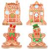 48 Count Christmas Party Plates Gingerbread Party Decorations Gingerbread House Plates Decorations Gingerbread Man Xmas Holiday Disposable Paper Platter for Merry Christmas Winter Tableware Supplies view 1