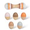6 Pcs Wooden Baby Egg Shakers and Baby Maracas Musical Percussion Instruments for Toddlers Kids view 1