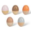 6 Pcs Wooden Baby Egg Shakers and Baby Maracas Musical Percussion Instruments for Toddlers Kids view 2
