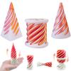 3 Packs Spiral Cone Fidget Toy,Impossible Cone Impossible Pyramid Passthrough Toy,3D Printed Spiral Cone Fidget Toy,Mini Vortex Thread Illusion Desktop Deco Souvenir Gift for Anxiety Relaxing view 1