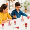 3 Packs Spiral Cone Fidget Toy,Impossible Cone Impossible Pyramid Passthrough Toy,3D Printed Spiral Cone Fidget Toy,Mini Vortex Thread Illusion Desktop Deco Souvenir Gift for Anxiety Relaxing view 2