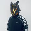 OYDL Punk Gothic Helmet Cosplay Mask, Futuristic Techwear Mask LED Cyber Mask Halloween Mask Cosplay RolePlay Costum Props view 3