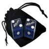 Wide Selection Authentic Lake Tahoe Reno Nevada Casino Table-Played Craps Dice Pair with Storage Pouch, Matching Serial Numbers (Reno Atlantis - Blue Frosted) view 2