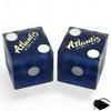Wide Selection Authentic Lake Tahoe Reno Nevada Casino Table-Played Craps Dice Pair with Storage Pouch, Matching Serial Numbers (Reno Atlantis - Blue Frosted) view 4