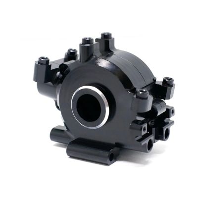 cvking RC Gearbox Compatible with Losi for Baja for Rock for Rey Metal Front Gear Box Gearbox Case Bulkhead 1/10 RC Car Upgrades Parts Accessories(Black)
