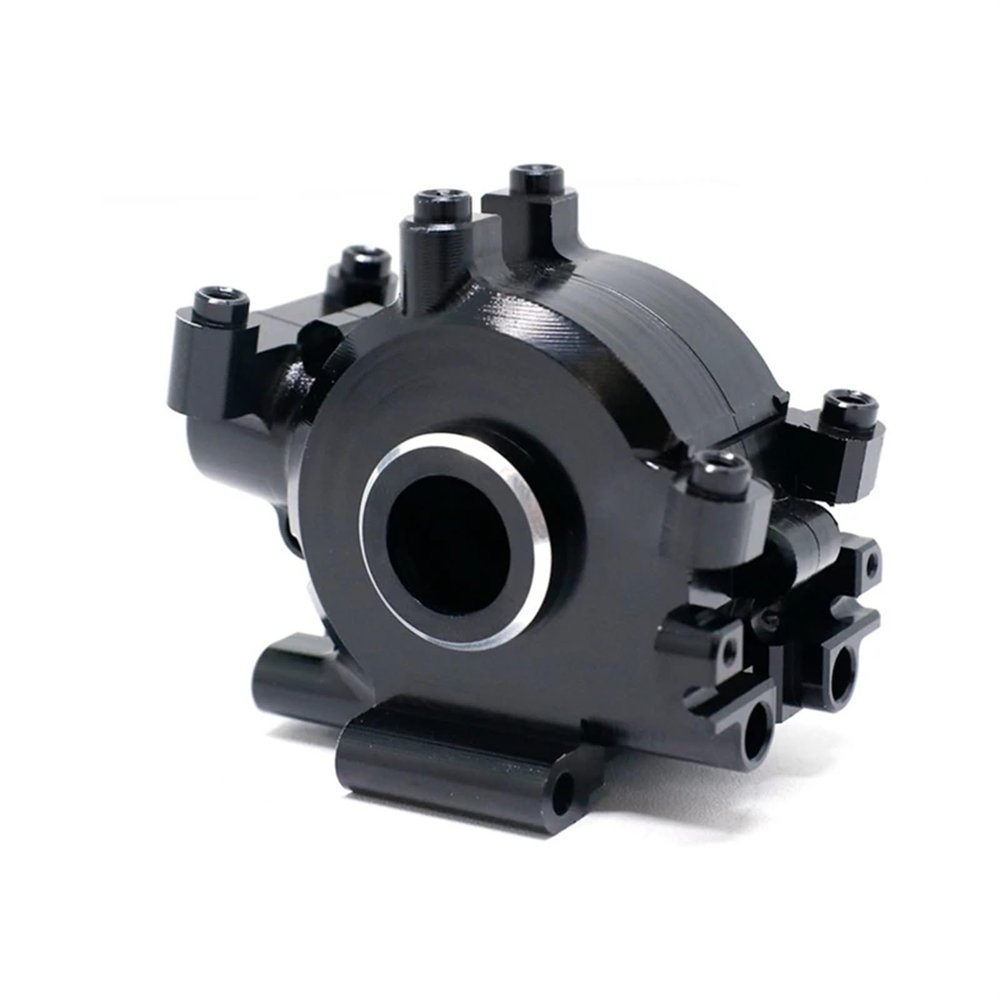 cvking RC Gearbox Compatible with Losi for Baja for Rock for Rey Metal Front Gear Box Gearbox Case Bulkhead 1/10 RC Car Upgrades Parts Accessories(Black)