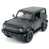 2-Door Bronco Badlands Model Car 1/36 Scale Diecast Toy Cars Metal Alloy Childrens Vehicles, Pull Back Doors Open, Black Rim, Mens Collection, Kids Toys for Boys Gifts, Cake Topper Home Dcor, Black view 1