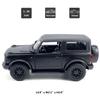 2-Door Bronco Badlands Model Car 1/36 Scale Diecast Toy Cars Metal Alloy Childrens Vehicles, Pull Back Doors Open, Black Rim, Mens Collection, Kids Toys for Boys Gifts, Cake Topper Home Dcor, Black view 2