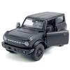 2-Door Bronco Badlands Model Car 1/36 Scale Diecast Toy Cars Metal Alloy Childrens Vehicles, Pull Back Doors Open, Black Rim, Mens Collection, Kids Toys for Boys Gifts, Cake Topper Home Dcor, Black view 3