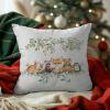 Animals Eucalyptus Leaves Decorative Nursery Pillowcase Throw Pillow Cover Baby Boy Girl Bear Raccoon Fox Deer Rabbit Hedgehog Cushion Cover for Toddler Kids Room Classroom Playroom 18''x18'' view 3