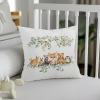 Animals Eucalyptus Leaves Decorative Nursery Pillowcase Throw Pillow Cover Baby Boy Girl Bear Raccoon Fox Deer Rabbit Hedgehog Cushion Cover for Toddler Kids Room Classroom Playroom 18''x18'' view 4