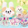 NINAOR Plush Dog Toys for Kids with Crossbody Bags Princess Jewelry, Robot Puppy with Leash Walking Barking, Pretend Play Dress Up Interactive Stocking Stuffers for Toddler Girl Toys Birthday Gifts view 2