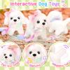 NINAOR Plush Dog Toys for Kids with Crossbody Bags Princess Jewelry, Robot Puppy with Leash Walking Barking, Pretend Play Dress Up Interactive Stocking Stuffers for Toddler Girl Toys Birthday Gifts view 3