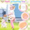NINAOR Plush Dog Toys for Kids with Crossbody Bags Princess Jewelry, Robot Puppy with Leash Walking Barking, Pretend Play Dress Up Interactive Stocking Stuffers for Toddler Girl Toys Birthday Gifts view 4