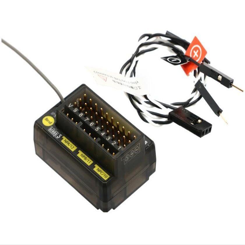 Flysky FGR12B Receiver Single Antenna 2.4GHz 12CH for AFHDS 3 Transmitters and RF Modules PL18 NB4 NB4 Lite FRM302 and RC Car Boat