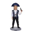 Pirate Bobblehead Figurine 7 iinches with Hat and Pistol Toy for Private Collectibles Sculpture Handmade Clay Figurine view 1