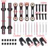 JGGZONE Aluminum RC Front Rear Anti-roll Bar Set Compatible with LOSI 1/18 Mini LMT 4X4 Brushed Monster Truck RTR, RC Alloy Metal Anti-Roll Bar for Improved Stability #LOS01026, Black view 2
