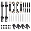 JGGZONE Aluminum RC Front Rear Anti-roll Bar Set Compatible with LOSI 1/18 Mini LMT 4X4 Brushed Monster Truck RTR, RC Alloy Metal Anti-Roll Bar for Improved Stability #LOS01026, Black view 3
