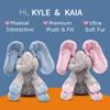 Dimple Kaia and Kyle Elephant Stuffed Animal Toy Set - Animated Plush Singing Elephant, Interactive Musical Peek-a-Boo for Babies, Kids - Baby Stuffed Animals Toy for Toddlers, Ages 0 and Up view 3