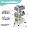 2In1 Baby Diaper Caddy & 3-Tier Rolling Diaper Cart, Diaper Caddy Organizer Cart with Dividers, Metal Detachable Bedside Cart for Baby Nursery Essentials, Large Capacity, Easy to Assemble, White view 2