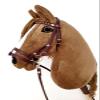 Hobby Horse Big A3 (Horse on a stick) with bridle as in the photo (light brown) view 1