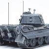 CHICHIYANG 1:72 Simulation Vehicl Model German Berlin 1945 Tiger II Tank Model Alloy ABS Material Tank Car Collection view 4