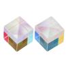 2Pcs Mini Optical Crystal Photography Prism, 14mm Crystal Cube for Teaching Playing Photography Optical Glass Dispersion Prism Cube for Physics Teaching Art Decor view 1