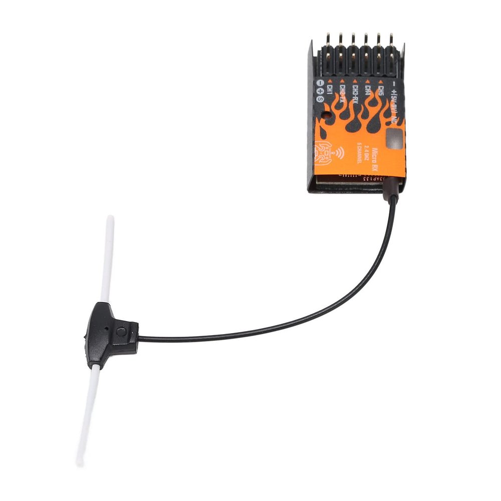 Wisoqu ExpressLRS Micro Receiver, 5 PWM Outputs, Failsafe Function, T Antenna for RC Boats, Cars, Helicopters