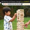Jenga Giant Challenge, Stacking Game with Tournament Chart & Travel Bag, Party Game for Kids & Adults, Stacks to 3 Feet view 2