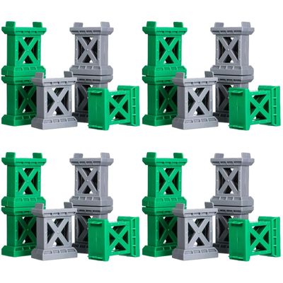 STOBAZA 24 Pcs Train Track Toys Bridge Support Train Track Bridge Supports Train Bridge Riser Train Track Support Risers Train Accessories Track Accessories for Wooden Train Plastic