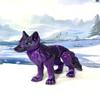 Articulated Wolf 3-D Printed, 1pc Black and Purple Wolf Toy, Fidget 3D Printed Gift for Him, Executive Office Desk Toy, Home Decor (Medium) view 3