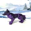 Articulated Wolf 3-D Printed, 1pc Black and Purple Wolf Toy, Fidget 3D Printed Gift for Him, Executive Office Desk Toy, Home Decor (Medium) view 4