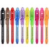 SCStyle Invisible Ink Pen 10Pcs with UV Light Magic Marker for Secret Messages, Writing Information for Birthdays, Easter, Halloween, Christmas Gifts for Students view 1