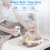 Baby Bath Seat for Babies 6 Months & Up - Bathtub Seats for Babies Sitting Up with Rinse Cup, Non-Slip, Comfortable, Infant Bath Essentials Gray view 2