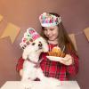 Atiloy 30 Pieces Birthday Crowns for Classroom Adjustable Cute Happy Birthday Hats Colorful Paper Party Crown for Kids DIY view 3