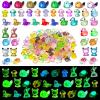200PCS Luminous Mini Resin Ducks Tiny Frog Flamingo Glow in The Dark Animals Mushroom Rabbit Dolphin Dollhouse Landscape Garden Micro Dcor Aquarium Potted Figurine Turtle Lizard DIY Hide Seek Prank view 1