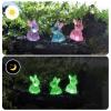 200PCS Luminous Mini Resin Ducks Tiny Frog Flamingo Glow in The Dark Animals Mushroom Rabbit Dolphin Dollhouse Landscape Garden Micro Dcor Aquarium Potted Figurine Turtle Lizard DIY Hide Seek Prank view 3