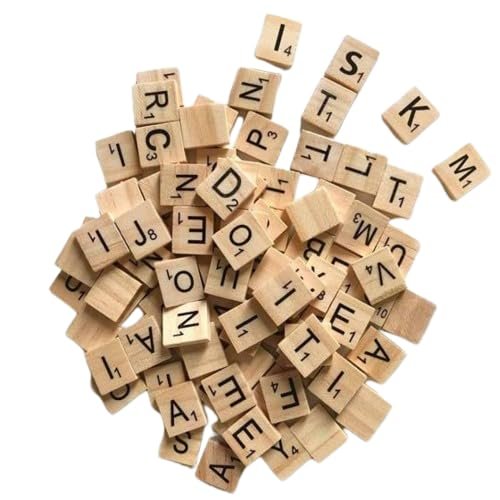 200Pcs Alphabet Tiles - Wooden