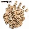 200Pcs Alphabet Tiles - Wooden view 2