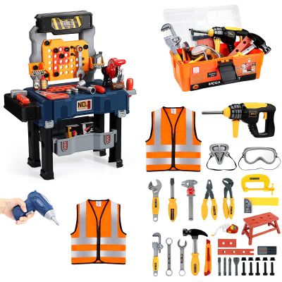 Deejoy Tool Set with Electronic Toy Drill and Clothes