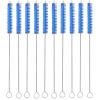 10 Pcs Drinking Straw Cleaning Brush Long Nylon Pipe Cleaner Brush for Glass Metal Straw Pot Spout Sippy Cup Bottle Tube Blue view 1