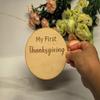 10pcs Baby Holiday Wooden Milestones,DIY Baby First Holiday Milestone Signs,Milestone Cards for Newborn Baby Photo Props, Pregnancy Baby Shower Party Gift Supplies view 2